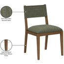 Meridian Avon Olive Linen Textured Performance Fabric Upholstered Dining Side Chair IMAGE 10