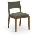 Color_Olive -- Avon Olive Linen Textured Performance Fabric Upholstered Dining Side Chair IMAGE 1