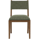  Color_Olive -- Avon Olive Linen Textured Performance Fabric Upholstered Dining Side Chair IMAGE 3