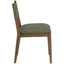  Color_Olive -- Avon Olive Linen Textured Performance Fabric Upholstered Dining Side Chair IMAGE 4