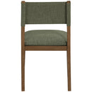  Color_Olive -- Avon Olive Linen Textured Performance Fabric Upholstered Dining Side Chair IMAGE 5
