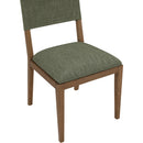  Color_Olive -- Avon Olive Linen Textured Performance Fabric Upholstered Dining Side Chair IMAGE 6