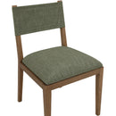  Color_Olive -- Avon Olive Linen Textured Performance Fabric Upholstered Dining Side Chair IMAGE 7