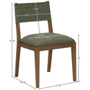  Color_Olive -- Avon Olive Linen Textured Performance Fabric Upholstered Dining Side Chair IMAGE 9