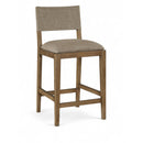  Color_Brown -- Avon Brown Linen Textured Performance Fabric Upholstered Counter Stool IMAGE 1