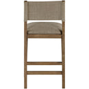 Color_Brown -- Avon Brown Linen Textured Performance Fabric Upholstered Counter Stool IMAGE 4