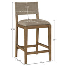  Color_Brown -- Avon Brown Linen Textured Performance Fabric Upholstered Counter Stool IMAGE 8