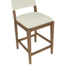  Color_Cream -- Avon Cream Linen Textured Performance Fabric Upholstered Counter Stool IMAGE 5