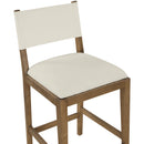  Color_Cream -- Avon Cream Linen Textured Performance Fabric Upholstered Counter Stool IMAGE 6