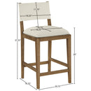  Color_Cream -- Avon Cream Linen Textured Performance Fabric Upholstered Counter Stool IMAGE 8