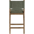 Color_Olive -- Avon Olive Linen Textured Performance Fabric Upholstered Counter Stool IMAGE 4