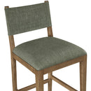  Color_Olive -- Avon Olive Linen Textured Performance Fabric Upholstered Counter Stool IMAGE 5