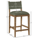  Color_Olive -- Avon Olive Linen Textured Performance Fabric Upholstered Counter Stool IMAGE 8