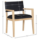  Meridian Avon Black Vegan Leather Dining Arm Chair IMAGE 8