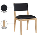  Meridian Avon Black Vegan Leather Dining Side Chair IMAGE 9
