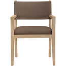  Meridian Avon Brown Vegan Leather Dining Arm Chair IMAGE 3
