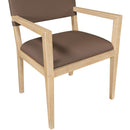  Meridian Avon Brown Vegan Leather Dining Arm Chair IMAGE 7