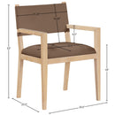  Color_Brown -- Avon Brown Vegan Leather Dining Arm Chair IMAGE 8