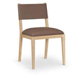  Color_Brown -- Avon Brown Vegan Leather Dining Side Chair IMAGE 1