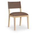  Color_Brown -- Avon Brown Vegan Leather Dining Side Chair IMAGE 1