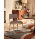  Color_Brown -- Avon Brown Vegan Leather Dining Side Chair IMAGE 2