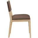  Color_Brown -- Avon Brown Vegan Leather Dining Side Chair IMAGE 4