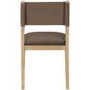  Color_Brown -- Avon Brown Vegan Leather Dining Side Chair IMAGE 5