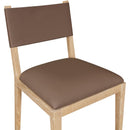 Color_Brown -- Avon Brown Vegan Leather Dining Side Chair IMAGE 6