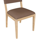  Color_Brown -- Avon Brown Vegan Leather Dining Side Chair IMAGE 7