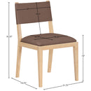  Color_Brown -- Avon Brown Vegan Leather Dining Side Chair IMAGE 8