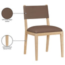  Color_Brown -- Avon Brown Vegan Leather Dining Side Chair IMAGE 9
