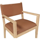  Meridian Avon Cognac Vegan Leather Dining Arm Chair IMAGE 6