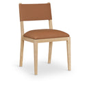  Color_Cognac -- Avon Cognac Vegan Leather Dining Side Chair IMAGE 1