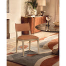  Color_Cognac -- Avon Cognac Vegan Leather Dining Side Chair IMAGE 2