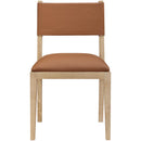  Color_Cognac -- Avon Cognac Vegan Leather Dining Side Chair IMAGE 3