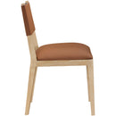  Color_Cognac -- Avon Cognac Vegan Leather Dining Side Chair IMAGE 4