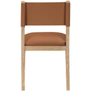  Color_Cognac -- Avon Cognac Vegan Leather Dining Side Chair IMAGE 5