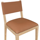  Color_Cognac -- Avon Cognac Vegan Leather Dining Side Chair IMAGE 6
