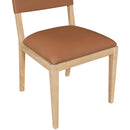  Color_Cognac -- Avon Cognac Vegan Leather Dining Side Chair IMAGE 7