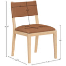  Color_Cognac -- Avon Cognac Vegan Leather Dining Side Chair IMAGE 8