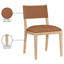  Color_Cognac -- Avon Cognac Vegan Leather Dining Side Chair IMAGE 9