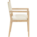  Color_Cream -- Avon Cream Vegan Leather Dining Arm Chair IMAGE 4