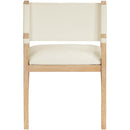  Color_Cream -- Avon Cream Vegan Leather Dining Arm Chair IMAGE 5