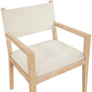  Color_Cream -- Avon Cream Vegan Leather Dining Arm Chair IMAGE 6