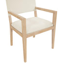  Color_Cream -- Avon Cream Vegan Leather Dining Arm Chair IMAGE 7