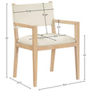  Color_Cream -- Avon Cream Vegan Leather Dining Arm Chair IMAGE 8