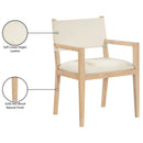  Color_Cream -- Avon Cream Vegan Leather Dining Arm Chair IMAGE 9
