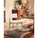 Color_Cream -- Avon Cream Vegan Leather Dining Side Chair IMAGE 2
