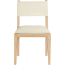  Color_Cream -- Avon Cream Vegan Leather Dining Side Chair IMAGE 3