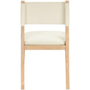  Color_Cream -- Avon Cream Vegan Leather Dining Side Chair IMAGE 5